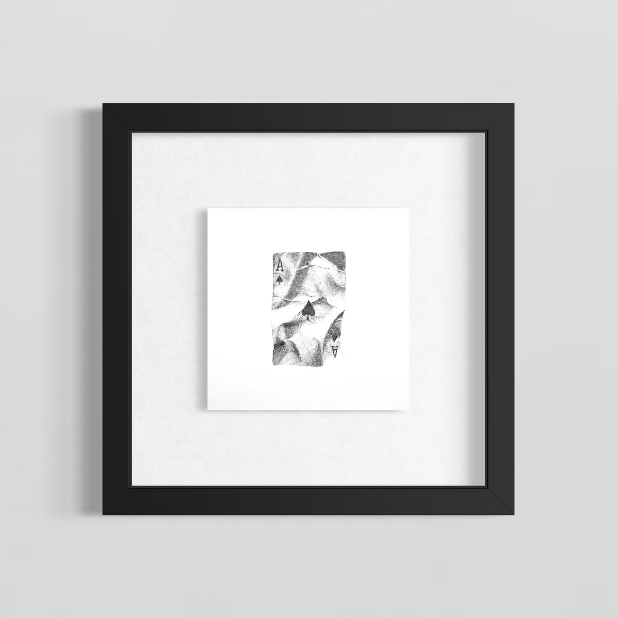 "L'AS DE PIQUE" 20x20cm