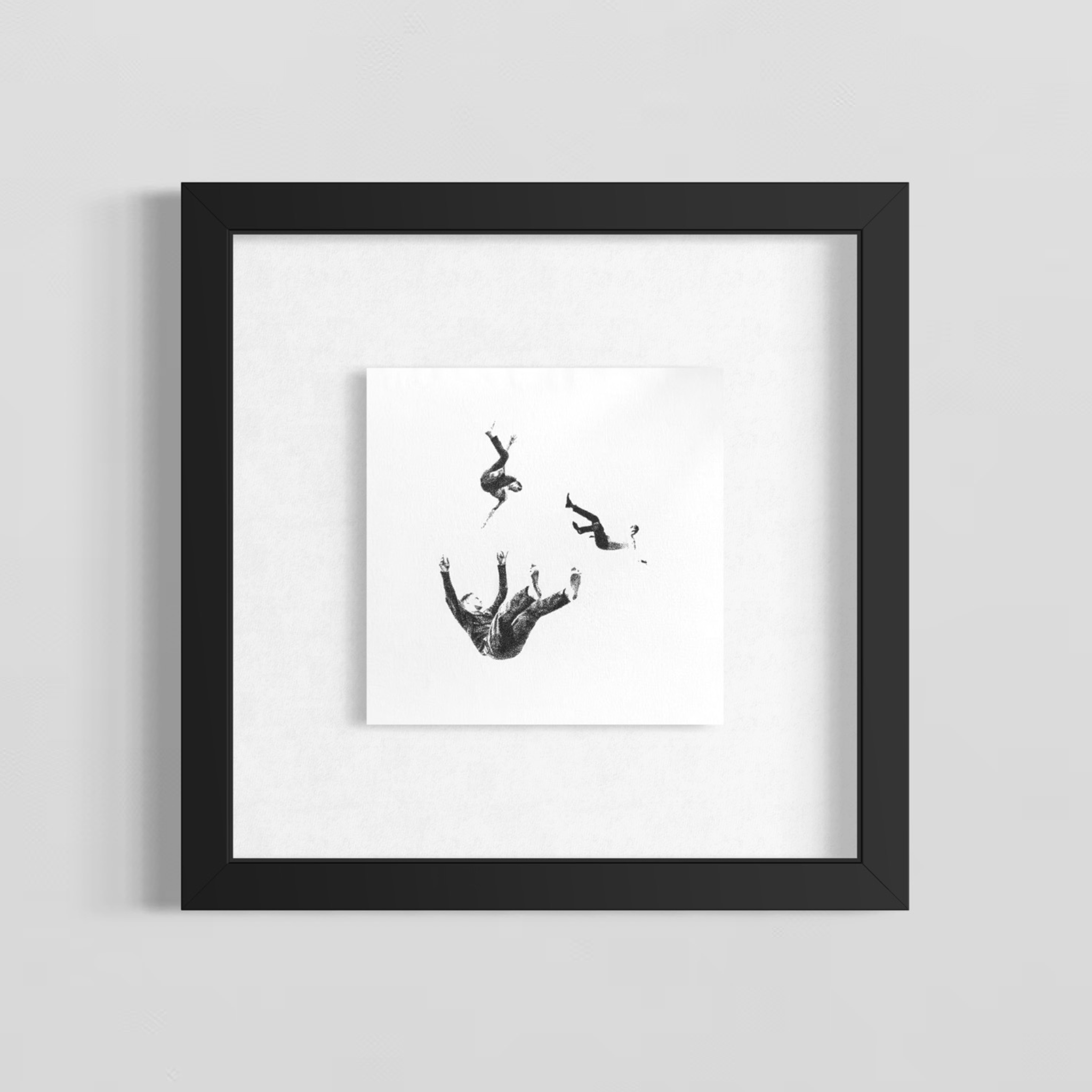 "FALLING MEN" 20x20cm