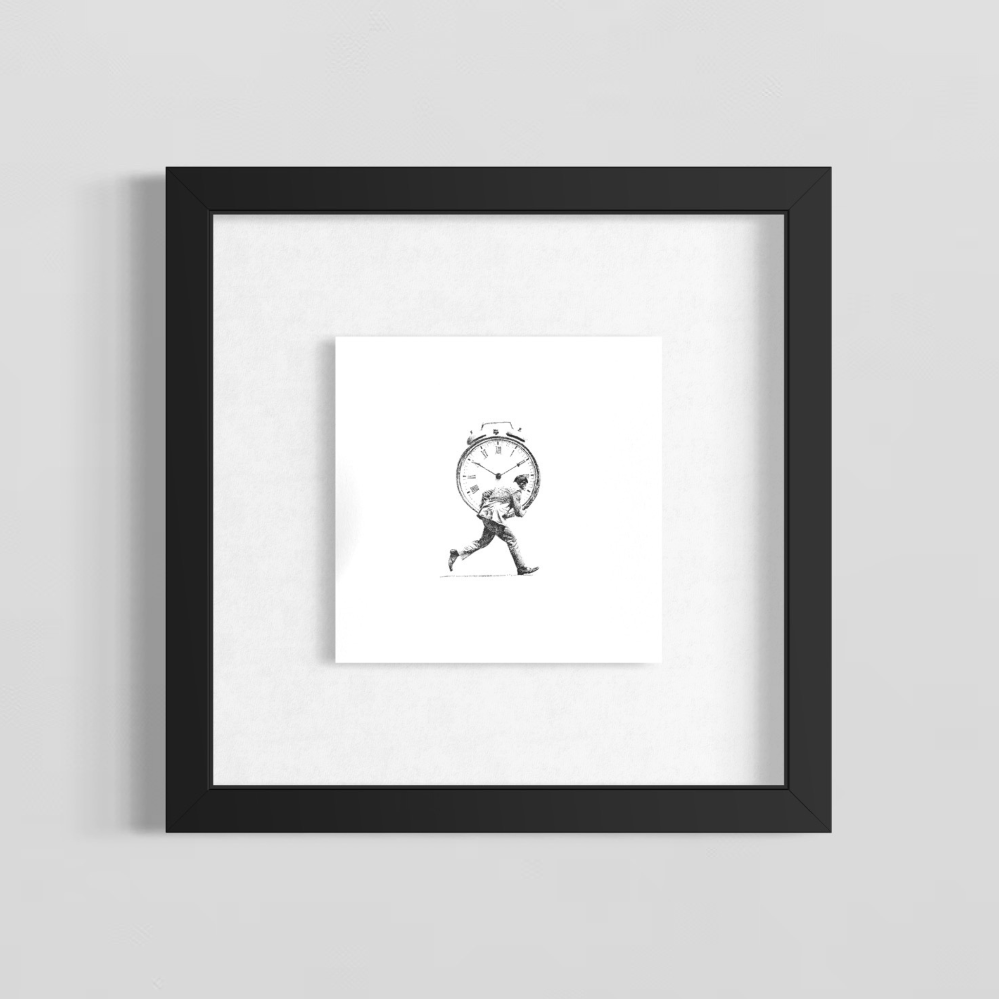 "RUN AFTER TIME" 20x20cm