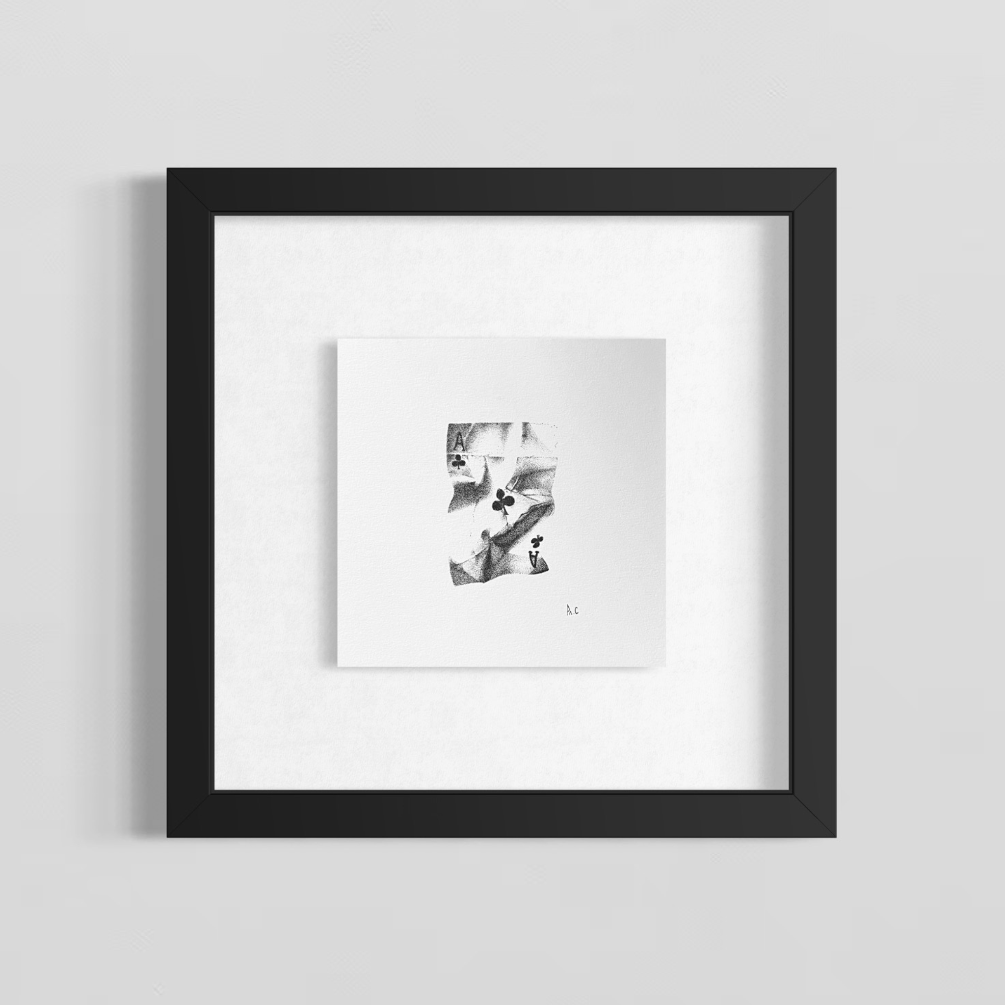 l'AS DE TREFLE POUR LA CHANCE" 20x20cm