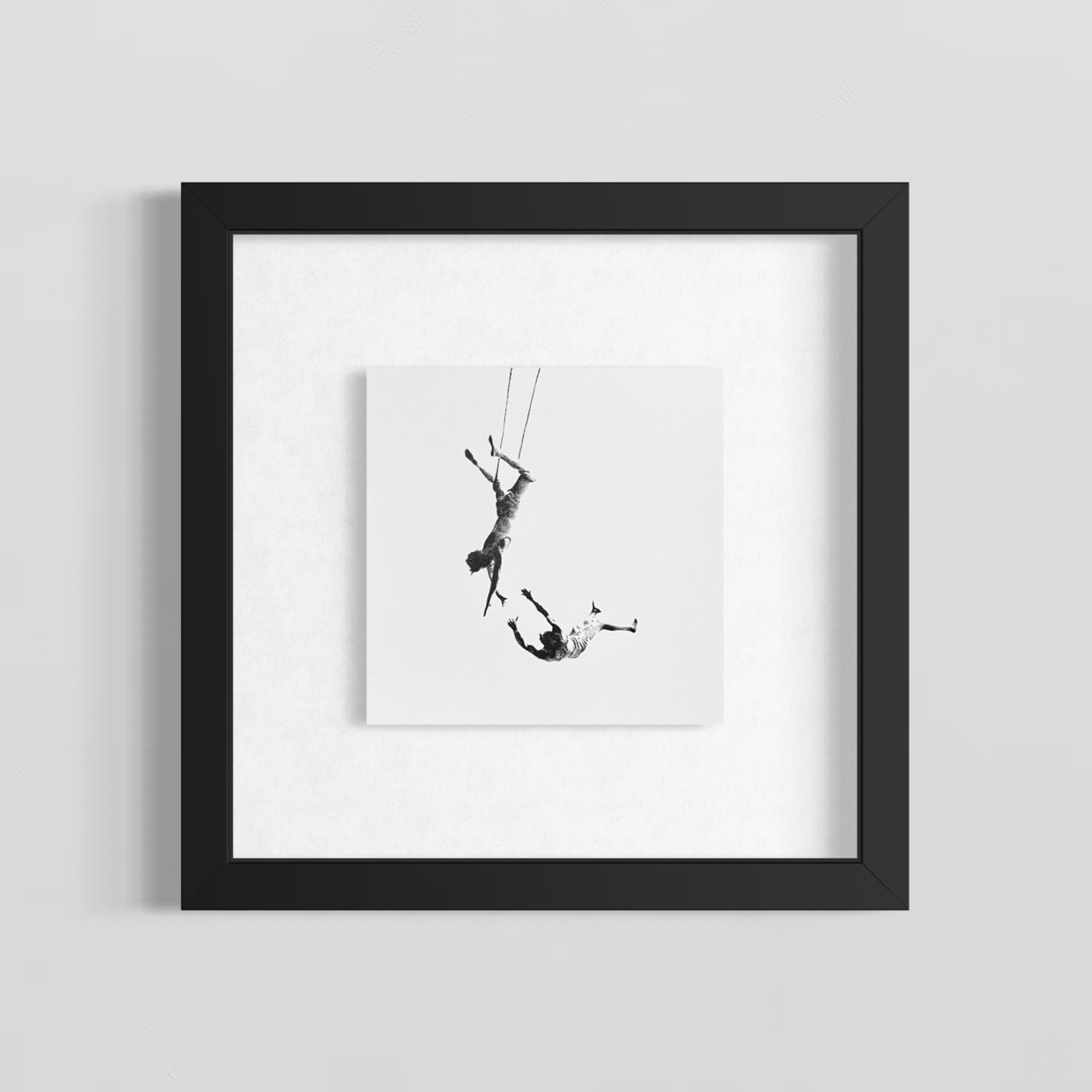 "DEUX ÂMES, UNE MAIN, UN ESPOIR" 20x20cm